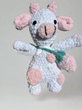 Crocheted Strawberry cow plushie