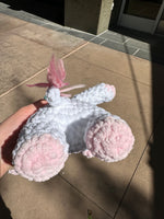 Crocheted Strawberry cow plushie