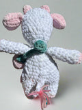 Crocheted Strawberry cow plushie