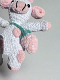 Crocheted Strawberry cow plushie