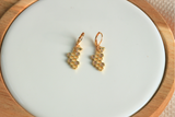 Handmade Honeycomb and Bee Charm Earrings