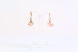 Pink Seashell Charm Earrings
