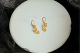 Handmade Honeycomb and Bee Charm Earrings