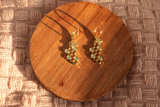 Handmade Honeycomb and Bee Charm Earrings
