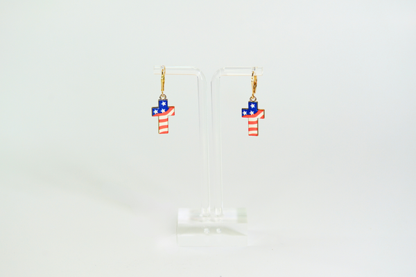 American Flag Charm Earrings (different designs)