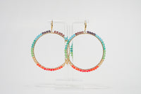 Rainbow Hoop Earrings