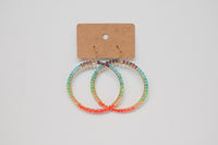 Rainbow Hoop Earrings