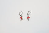 Mushroom charm earrings