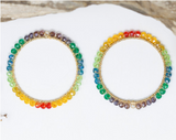 Rainbow Hoop Earrings