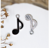 Music Note Charm Earrings