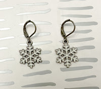 Snowflake charm Earring (basic stainless steel)